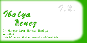 ibolya mencz business card